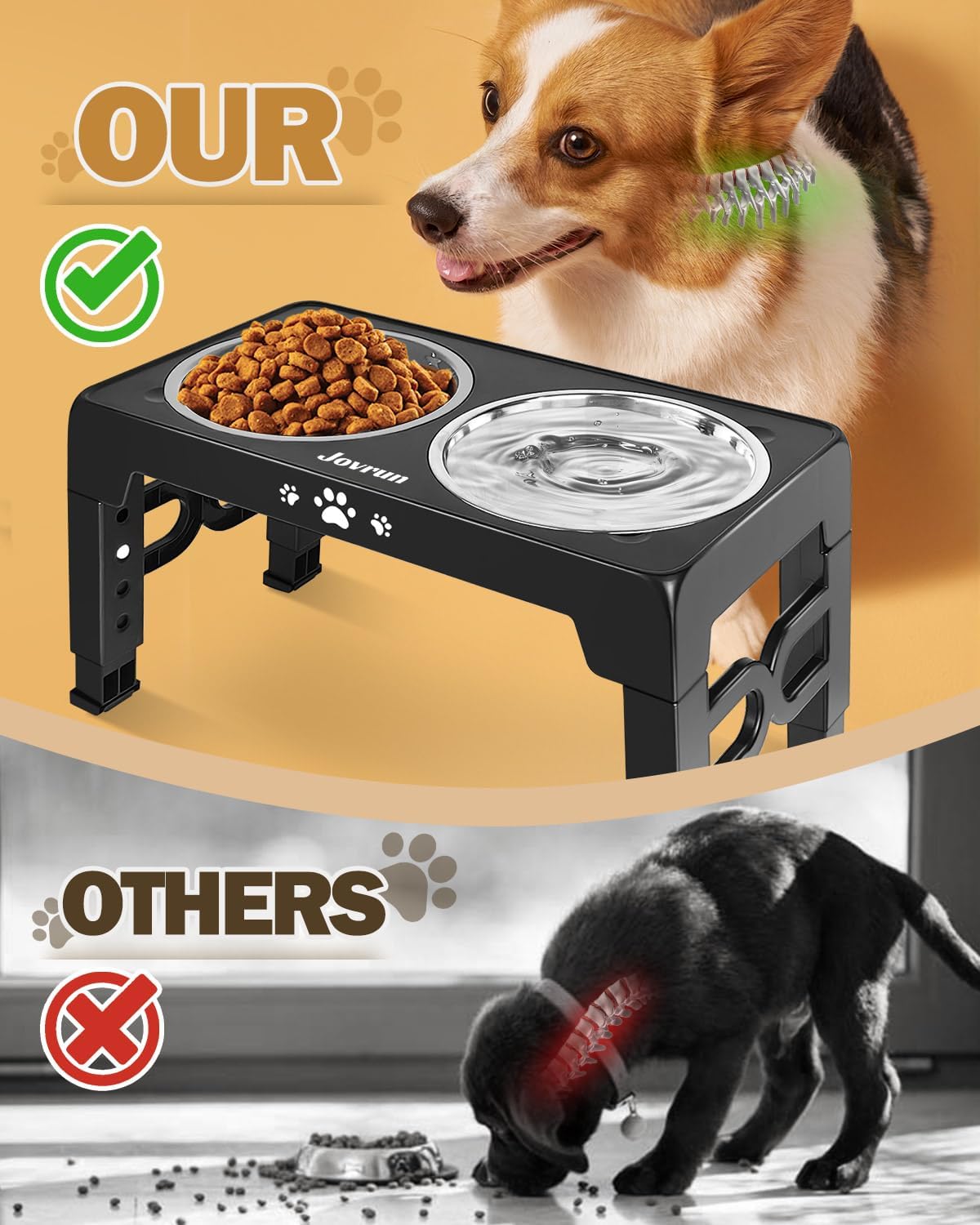 Slow feeder dog bowl with raised ridges preventing gulping and promoting healthy eating habits