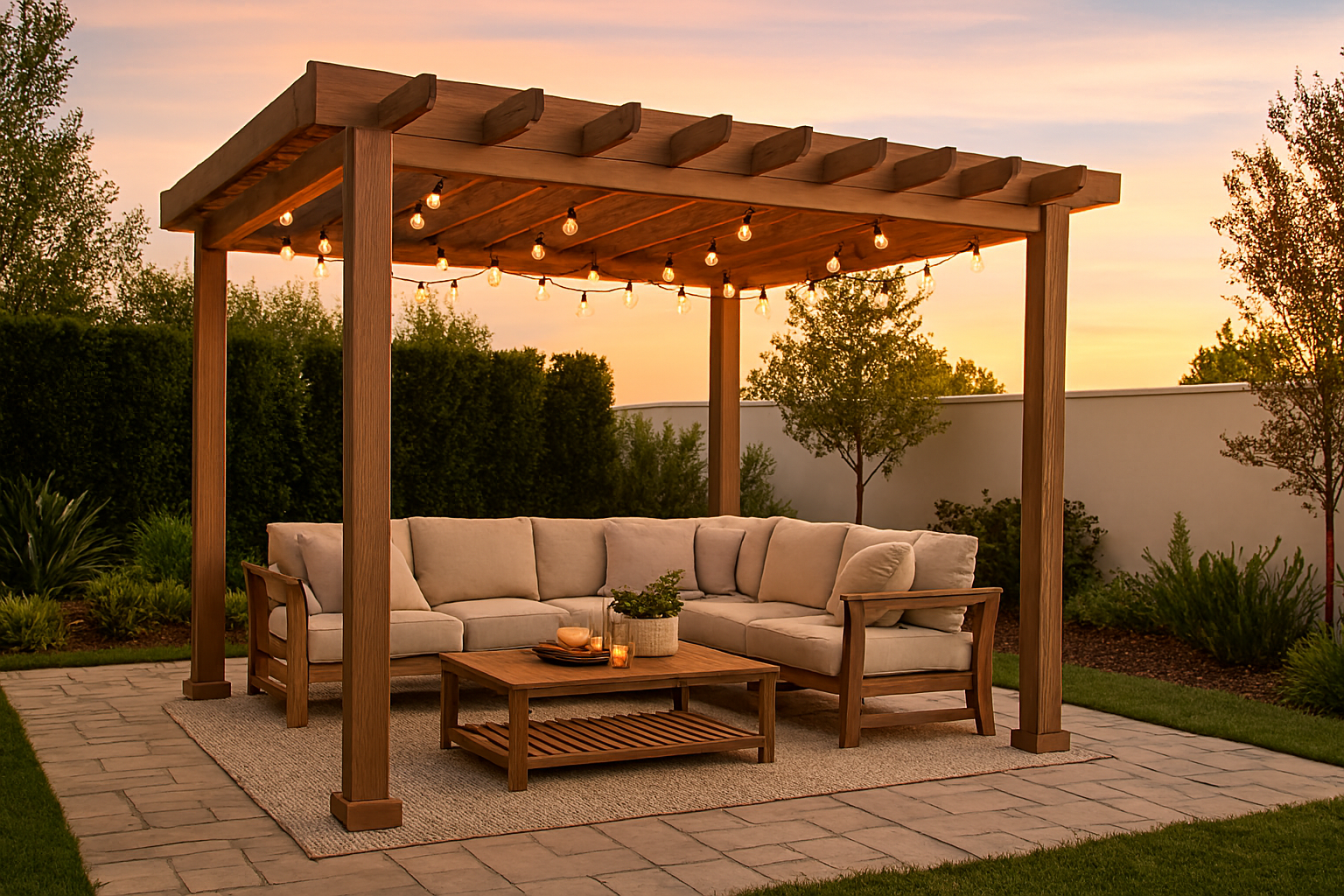 living spaces outdoor pergola