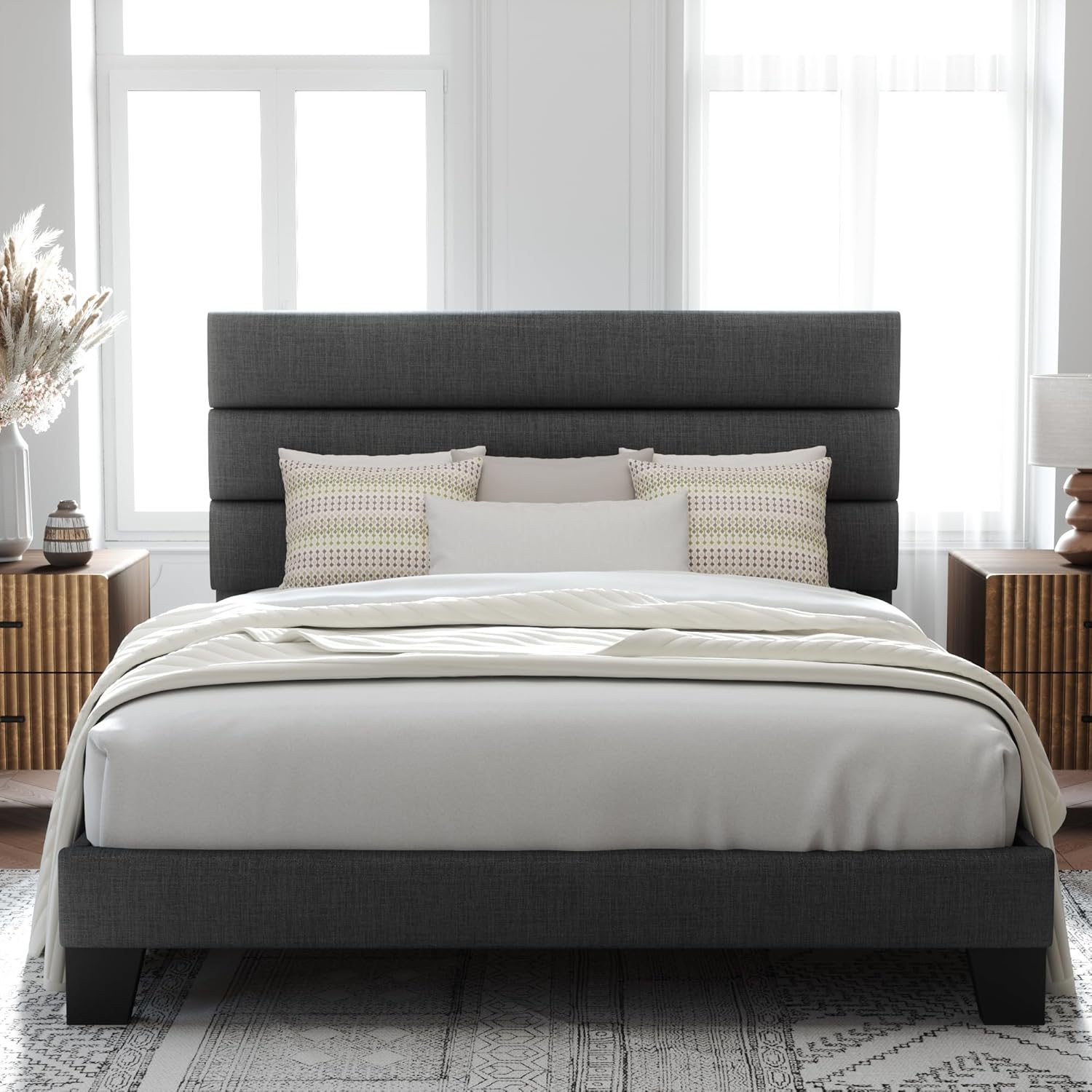 queen platform bed